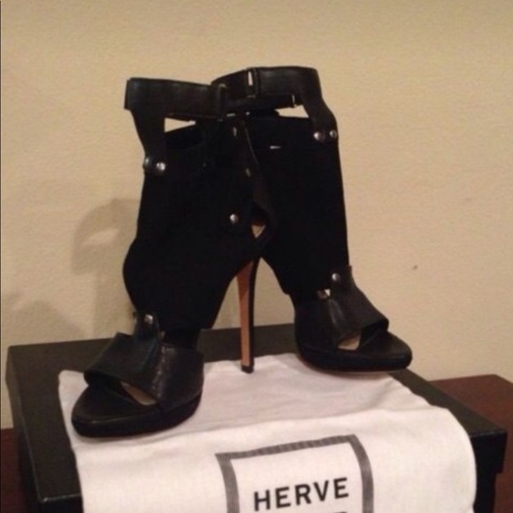 NIB Herve Leger open toe booties. Size 37. - Picture 2 of 3